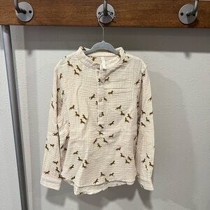 NWOT Rylee + Cru Horse Print button up shirt size 6-7 boys